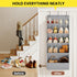 18 Closet Pairs Over the Door Shoe Organizer, Shoe Rack for Door with Large Breathable Pockets, Hanging Shoes Rack