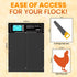 Anti-Pinch 11.3" 8.7" 5-Year Extra Large Automatic Chicken Coop Door Solar Powered with Remote - LCD Display, Light