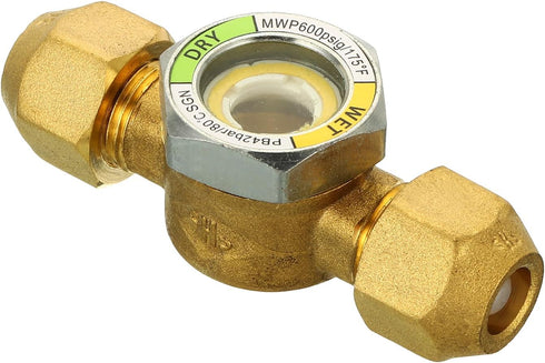 PATIKIL 3/8 x 3/8 SAE Universal Sight Glass, Liquid Moisture Indicator for Air Conditioning HVAC Refrigeration