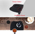 Espresso Tamper Mat - Food Safe Silicone Coffee Corner Tamping Mat, Anti-Slip Holder Pad for Barista Tool, Small-Black