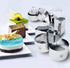 NewlineNY Stainless Steel Dessert Rings, 12 Pcs - Round, Square, Rectangular Molds for Appetizers, Salads, Cakes, Mousse