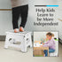8 Inch) Handy Laundry Folding Lightweight Step Stool - Sturdy Enough to Support Adults and Safe Enough for Kids - Opens
