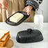 Countertop, Hansense Porcelain Butter Dish with Lid for Ceramic Butter Keeper with Handle Cover, Butter Holder