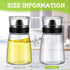 4 5.4 oz Set Pieces Oil and Vinegar Dispenser with No Drip Tops, Glass Cruet Bottles Clear Olive Oil Bottles Soy Sauce