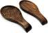 Walnut Wooden Spoon Rest - Heat-Resistant Wood Holder for Stove Top, Kitchen Utensil Organizer for Ladles & Spatulas