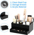 NIUBEE Hair Tool Organizer, Black Acrylic Hair Dryer and Styling Organizer with Drawer for Bathroom Countertop