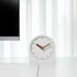 Wooden Silent Non-Ticking Battery Operated Decorative Mini Analog Clock, White for Home Office Living Room