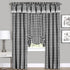 ACHIM Buffalo Check Panel Window Curtain - 42 Inch Width, 84 Inch Length, Black & White Plaid