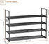 Saincustom 4-Tier Closet 4 Shoe Rack - Shoe Organizer with Adjustable Shelf Height, Sturdy Shoe Storage Shelf, Perfect