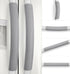 Set of 6 Refrigerator Door Handle Covers, Adjustable Appliance Protector, Non-Slip Gray Covers for Kitchen