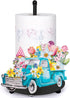 FYSUIMU Spring Flower Paper Towel Holder Tulip Floral Truck Gnome Paper Holder