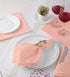 Encasa Cotton Cloth Napkins | Set of 12 | Peach Solid Color | Size 17"x17" | Machine Washable