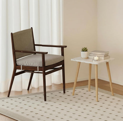 FORAOFUR Small End Table, Side Table Accent Table Living Room Bedroom Balcony Office, Modern Bedside Table Home Decor