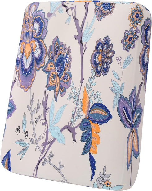 hyha Printed Couch Cushion Covers, Washable Floral Sofa Covers for Outdoor Furniture with Elastic Bottom