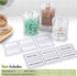 6 Pack Qtip Holder Dispenser for Cotton Ball, Cotton Swab, Cotton Round Pads, Floss - Clear Plastic Apothecary Jar Set, Bathroom Canister Storage Organization, Vanity Makeup Organizer (12oz & 10oz)
