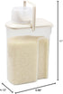 JapanBargain 3193 Clear Plastic Rice Container, 4.4 lb - Great for Pet Food Storage, Made in Japan