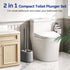 Set HAMITOR Toilet Plunger and Brush for Bathroom Cleaning with Extented Handle - Heavy Duty Toilet Plunger Combo