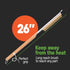 26" 2-in-1 2 30 SCRUBIT Pizza Oven Brush with Scraper, Heat Resistant - Stainless-Steel Pizza Stone Brush with Pizza