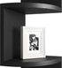 GREENDEW 5-Tier BLACK Floating Corner Shelf by - Stylish Wood Display for Home & Office