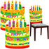 Fancy Land 2 PCS Birthday Chair Cover for Classroom, Happy Birthday Seat Cover for Kids Party Decorations