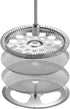 Small Stainless Steel French Press, 12-Ounce, Dual-Filter Coffee Plunger Pot Brewer for Individual Serving