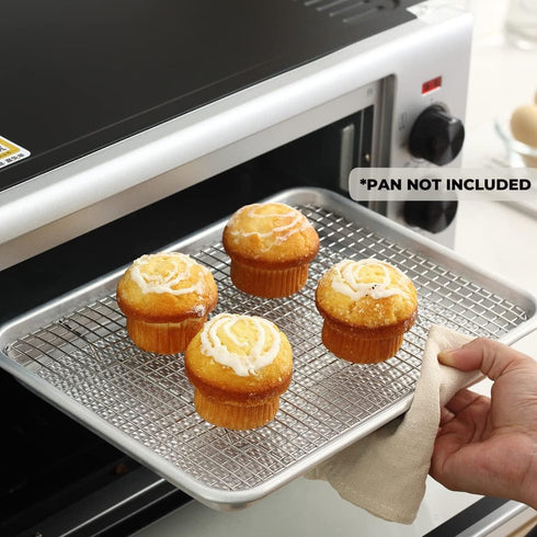 Spring Chef 100% Stainless Steel Cooling Rack & Baking Rack, 8.5 x 12 Inches, Fits Small Quarter Sheet Pan