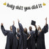 Black Glitter Holy Shit You Did It Banner - Congrats Grad Sign - Funny Graduation Party Decorations