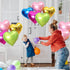 15pcs Heart Foil Balloon - 18inch Blue Gold Green Heart Shaped Mylar Balloons for Wedding Birthday Party Decorations