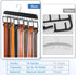 Belt Hanger for Closet, Max 42 Belts, Sturdy Wood Rack with 14 Hooks, Black, 1 Pack