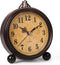 Battery Alarm Clock - Vintage Hangable Night Light, Super Silent Non-Ticking Analog Table Clock