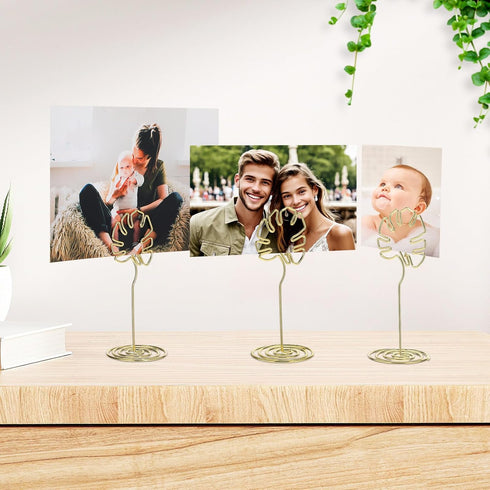 Table Number Holders, Place Card Holders, Small Photo Holders for Tables, 8PCS for Centerpieces, Wedding Reception