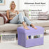 300 lbs, 17x13x13IN Small Ottoman with Storage, Folding Soft Fur Storage Foot Rest Stool with Thicker Furry Padded