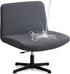 Armless Criss Cross Office Desk Chair Cover, Waterproof Stretch Jacquard Slipcover for Mid Back Wide Seat Gaming Chair