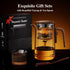 Set -27oz/800ml Enchanti Tea Pot, One Touch Glass Teapot with Infuser, Tea Maker for Loose Leaf Tea, Tea Gifts