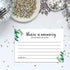 Giftideaworkshop 50 Greenery Share A Memory Cards for Celebration of Life, Birthday, Anniversary, Memorial, and Guest