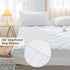 WhatsBedding Waterproof King Size Mattress Pad, Cotton Top Down Alternative Filling Quilted Mattress Topper Cover