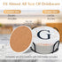 DRPORONYN Monogrammed Set 6 Coasters for Drinks Absorbents with Holder, of Ceramic Drink Coasters for Coffee