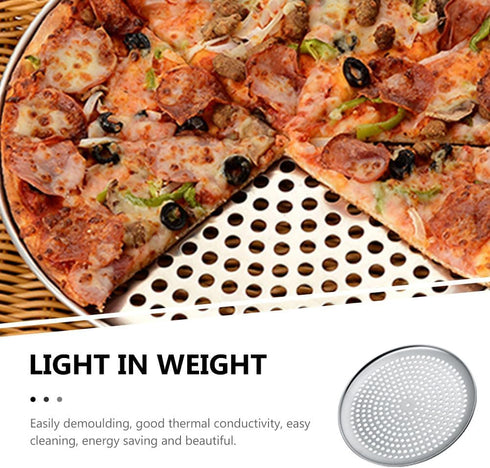 Yardwe Pizza Pan for Oven, 8 Inch Nonstick Round Baking Sheet, Stainless Steel with Holes for Home Baking