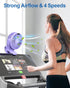 SWEETFULL Portable Clip on Fan, Battery Operated 4000mAh Rechargeable Fan with LED Display, 4 Speeds for Travel Camping