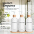 Set White Shampoo and Conditioner Dispenser by Brighter Barns - Shower Dispenser - Shampoo Conditioner Body Wash