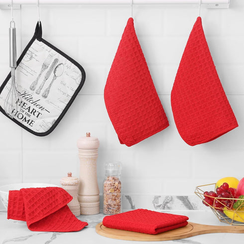 12 12 Inch 6 Pack, Homaxy Microfiber Waffle Weave Kitchen Dish Cloths, x Ultra Absorbent and Solid Color Dish Towels