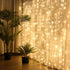 Window Curtain String Lights 20 feet, 600 LED Fairy Twinkle Lights with Remote, Warm White