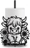 Honeydak Highland Cow Paper Towel Holder Cute Metal Black Kitchen Decor Accessories