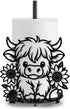 Honeydak Highland Cow Paper Towel Holder Cute Metal Black Kitchen Decor Accessories