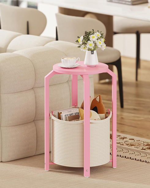 TUTOTAK Small Side Table, Round End Table, Night Stand, Bedside Table, Sofa