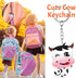 MTLEE Cow Party Favors Cute Rubber Cow Keychain, Farm Laughing Cow Animal Baby Keychains for Boys Girls Teens School