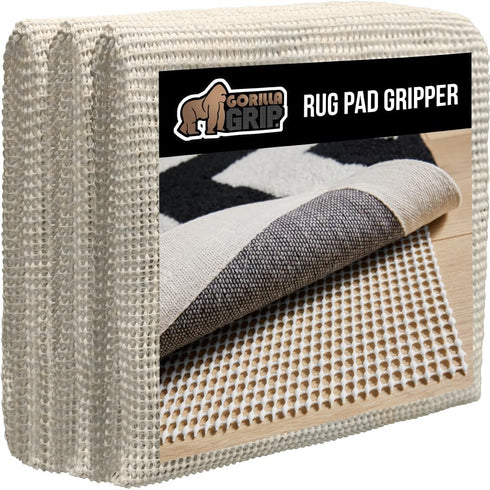 GORILLA GRIP Strong Rug Pad Gripper, 2x6 FT, Slip and Skid Resistant Pads for Hard Floors