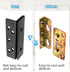 2 Pcs Bed Frame Bed Post Double Hook Slot Bracket, Heavy Duty Bed Hardware Plate Attachment for Wooden Bed, Black