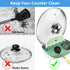 2 Packs Spoon and Lid Rest, Neat & Drip-Free Spoon Rest for Countertop Stove Top, Heat-Resistant Utensil Rest (Green)