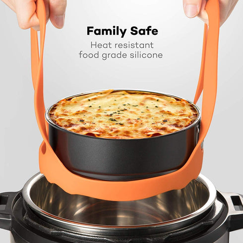 Silicone Bakeware Sling by SiCheer - Pressure Cooker Sling Compatible with Instant Pot 3 Qt and Other Cookers
